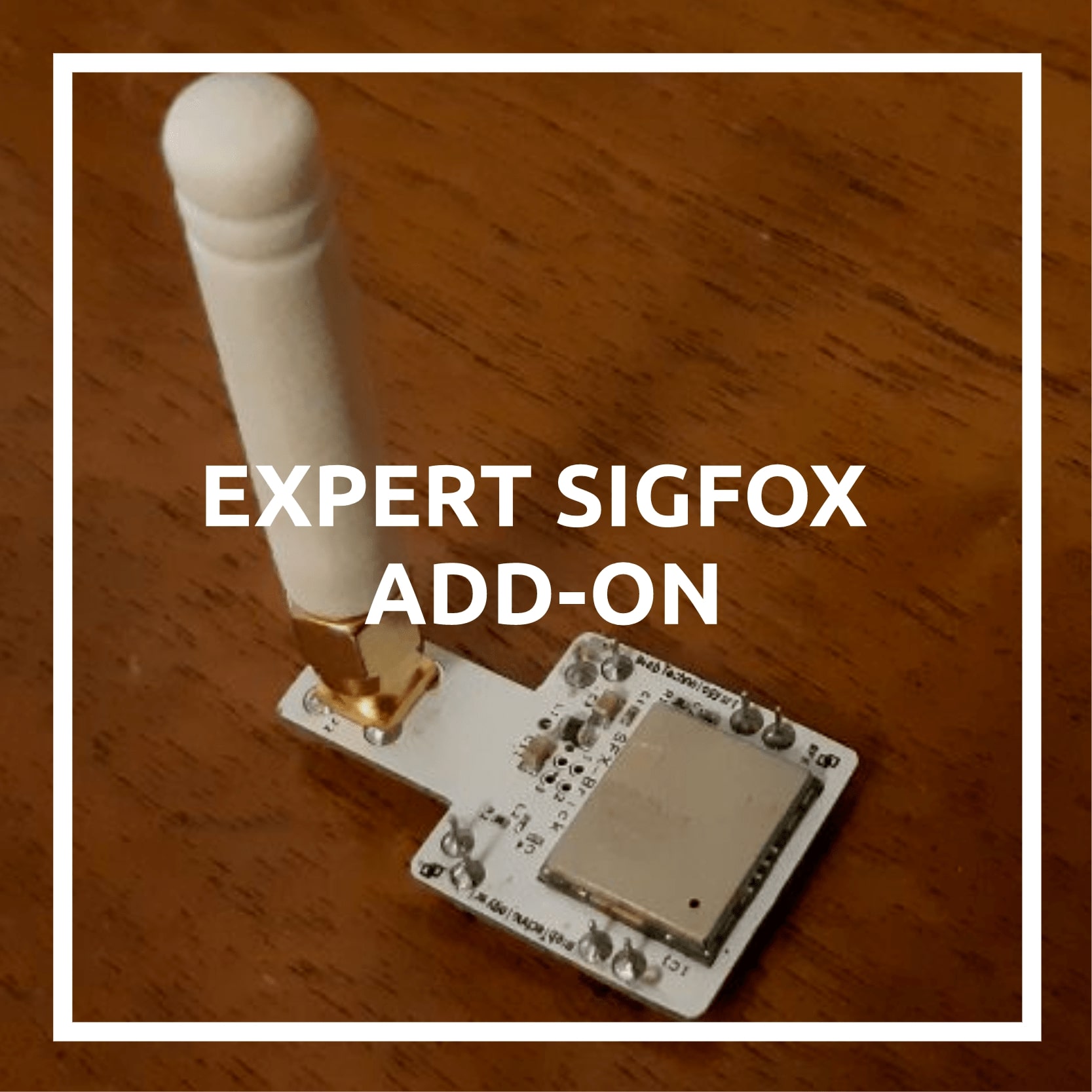 L’Expert Sigfox Add-on include il mattoncino SFX e l’antenna